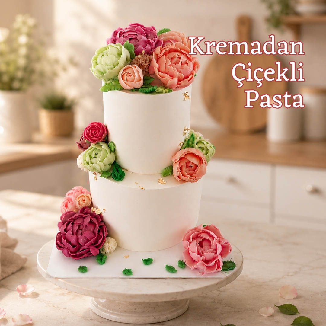 Kremadan Çiçekli Pasta Eğitimi